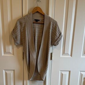 Banana Republic Tan Knit short sleeve Cardigan